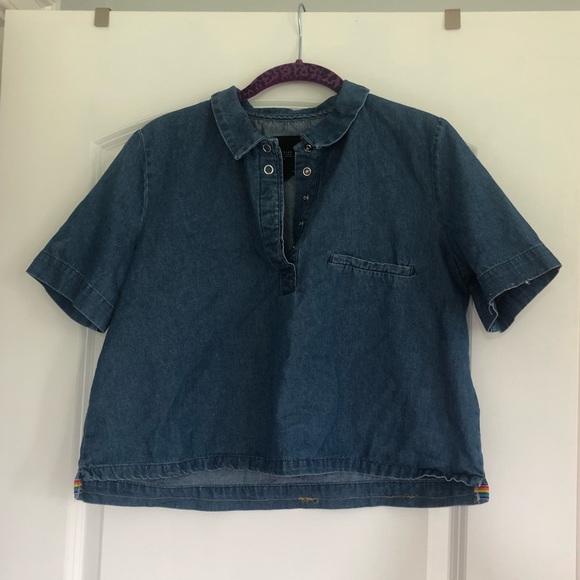 Denim crop top - Picture 1 of 4